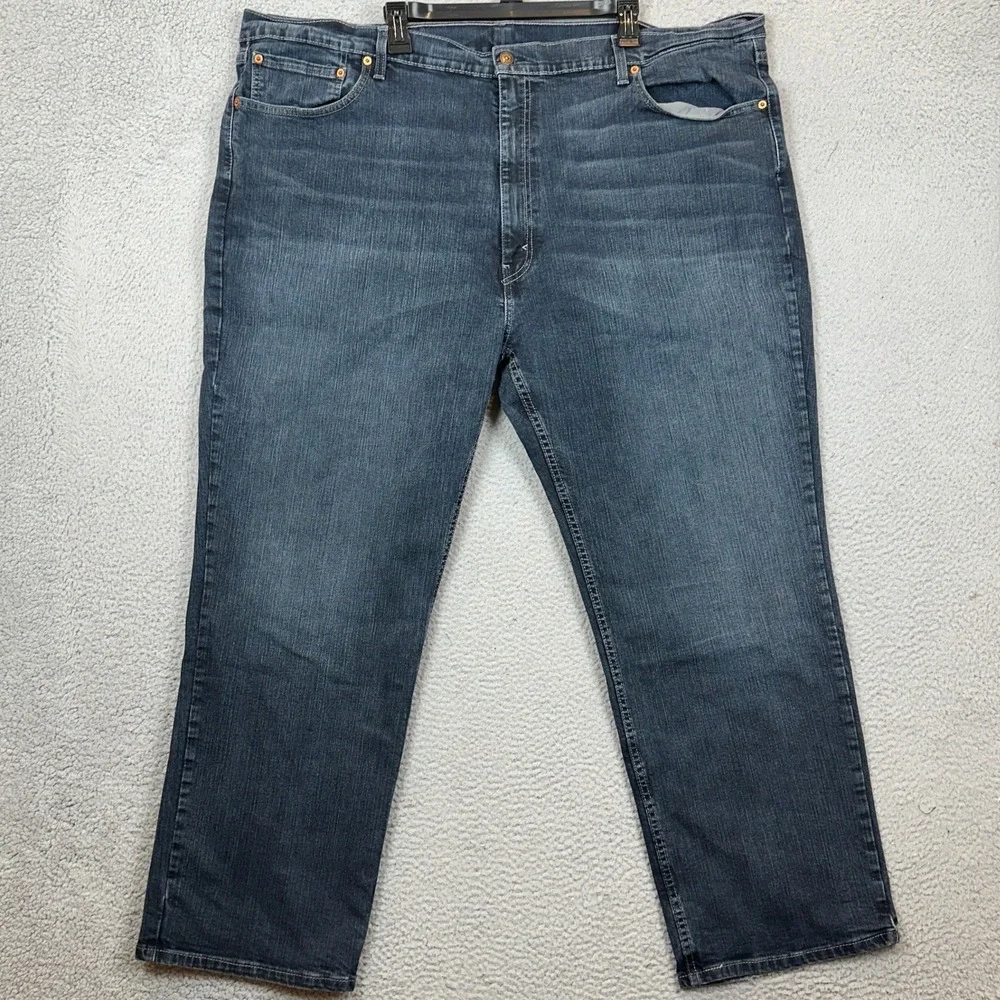 Levis 559 Jeans Mens 50X32 Relaxed Straight Blue Distressed Denim Pants Stretch